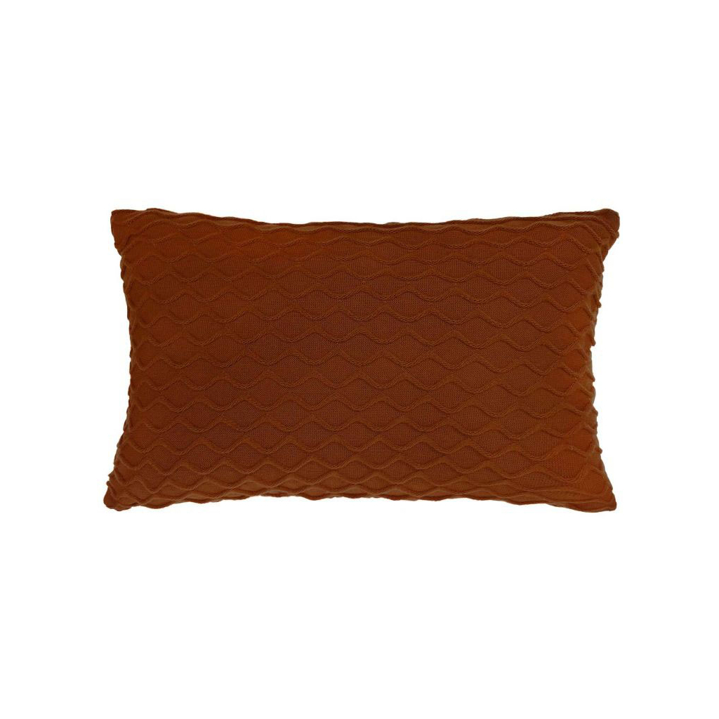 Подушка Прованс декоративна в'язана Коса цегляна 30х45 (4823093436848) - зображення 1