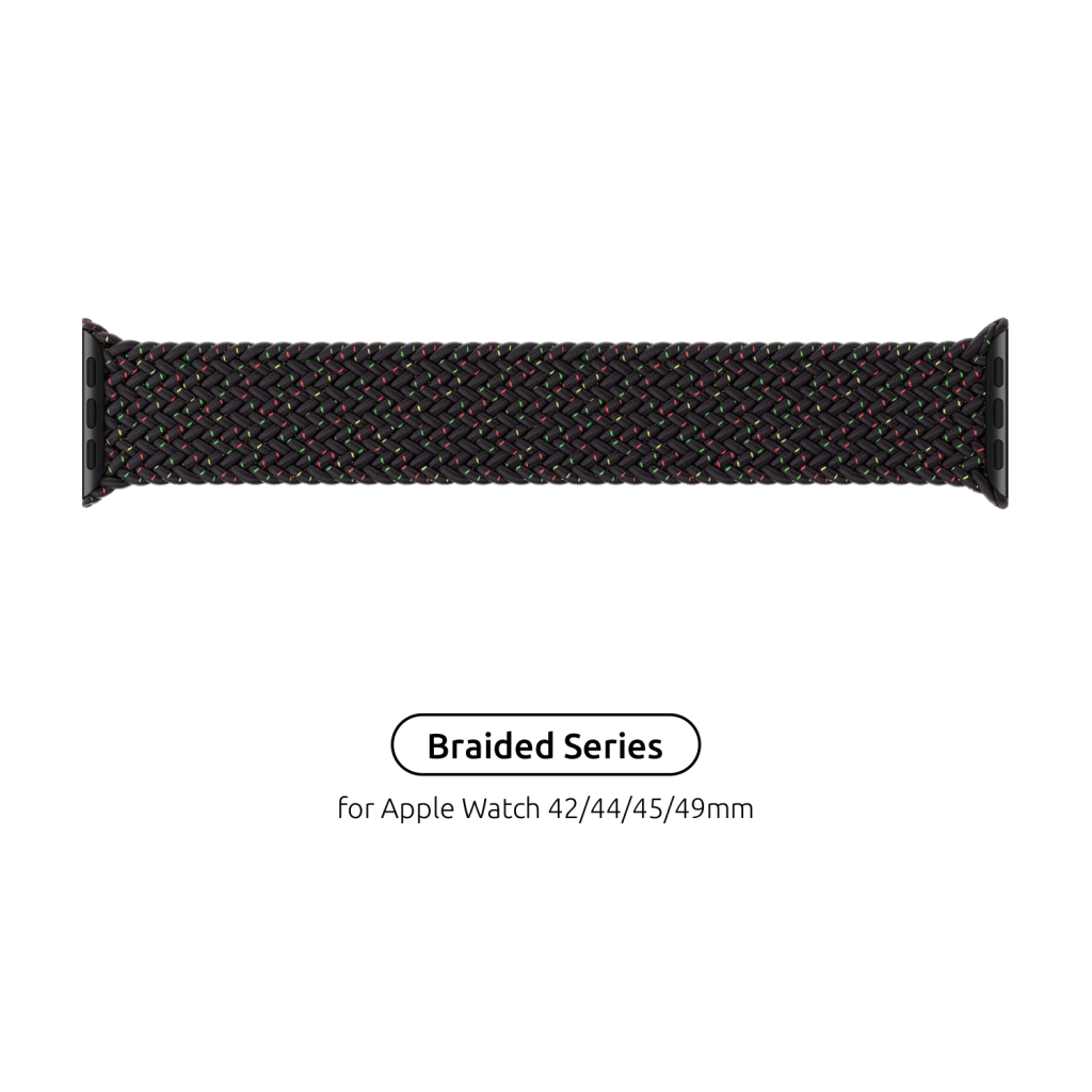Ремінець до смарт-годинника Armorstandart Braided Solo Loop для Apple Watch 49/46/45/44/42 (Series 1-3) Black Unity Size 10 (172 mm) (ARM64906) - зображення 1