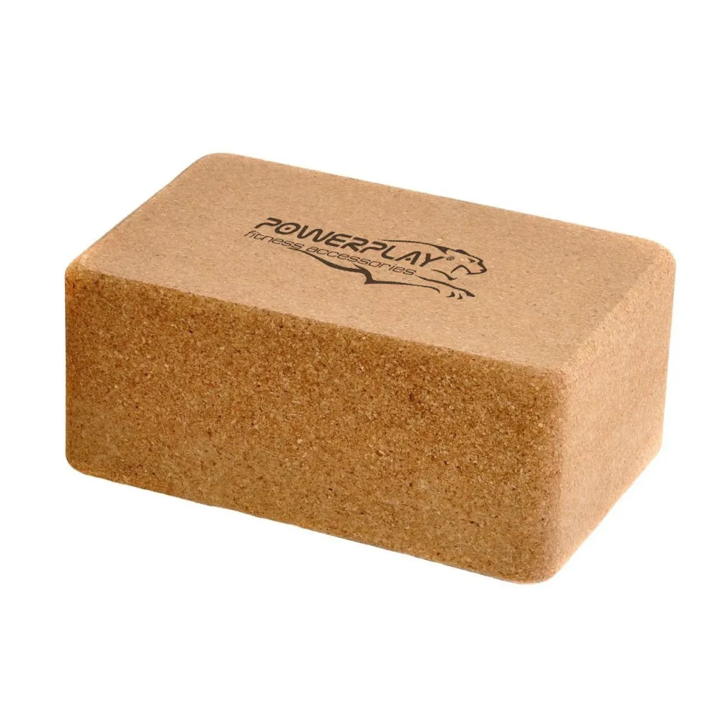 Блок для йоги PowerPlay з пробкового дерева Cork Yoga Block (PP_4006_Cork) - зображення 2
