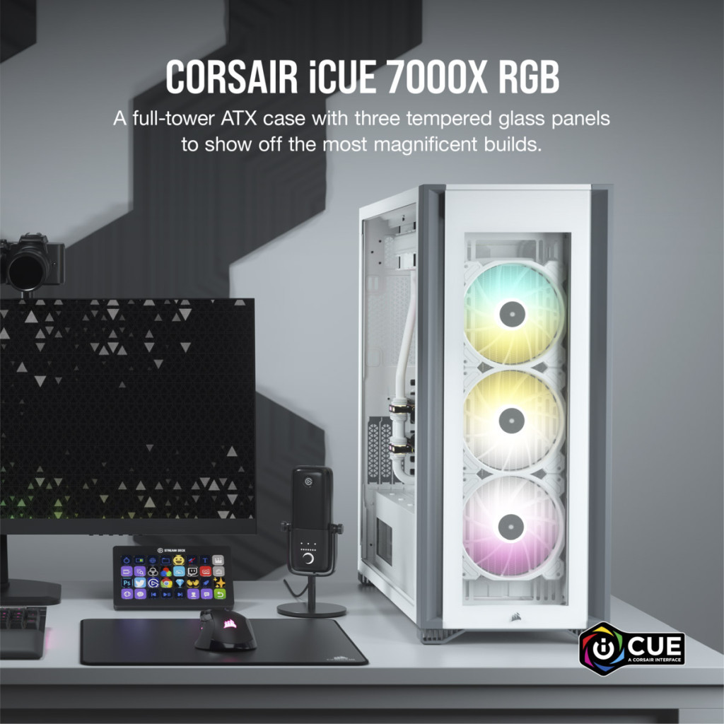 Корпус Corsair iCUE 7000X RGB Tempered Glass White (CC-9011227-WW) - зображення 11