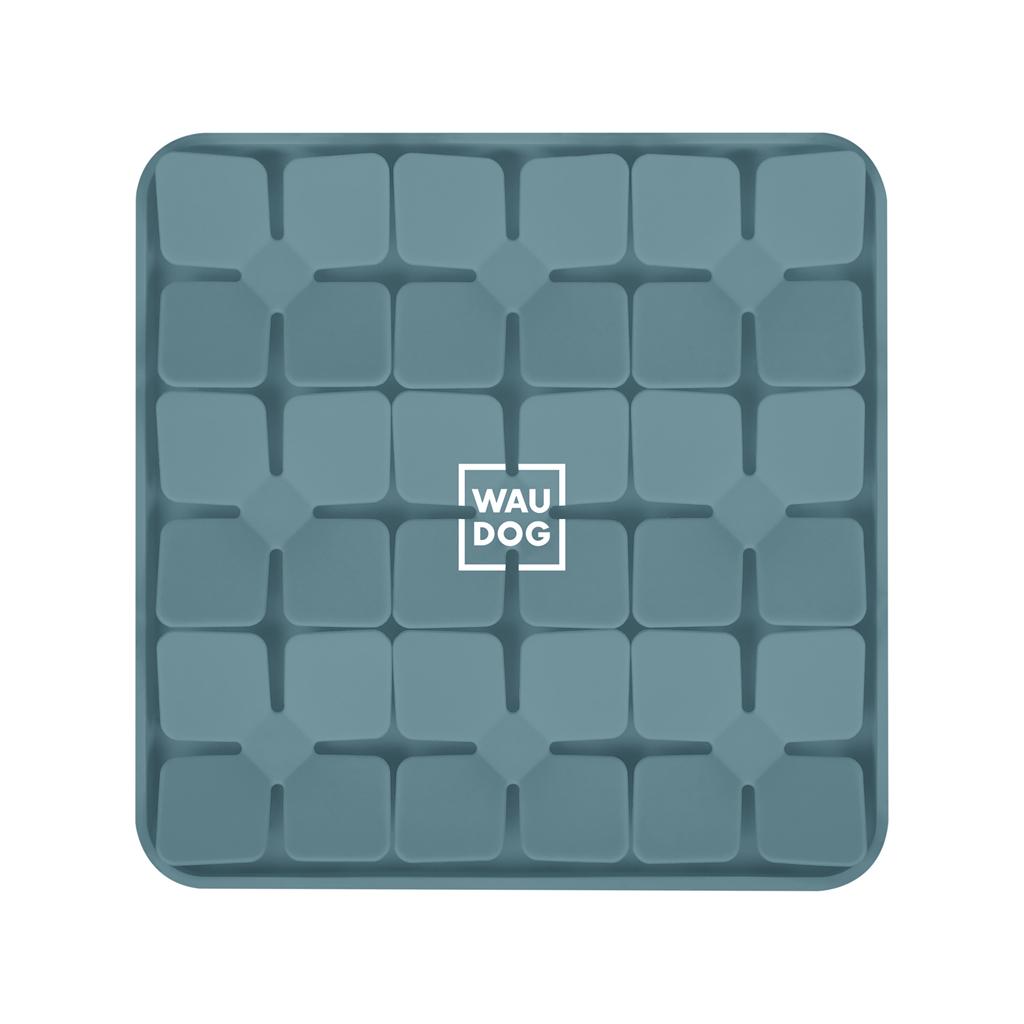 Універсальний посуд для тварин WAUDOG Silicone Килимок для пошуку корму 20х20х1.7 см сірий (235111) - зображення 3