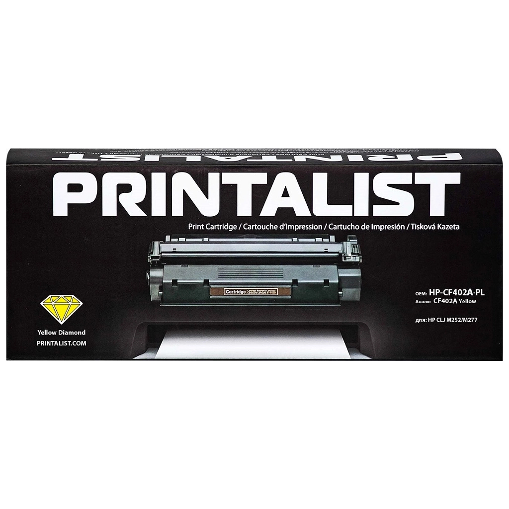 Картридж Printalist HP LJ M252/M277 CF402A Yellow (HP-CF402A-PL) - изображение 1