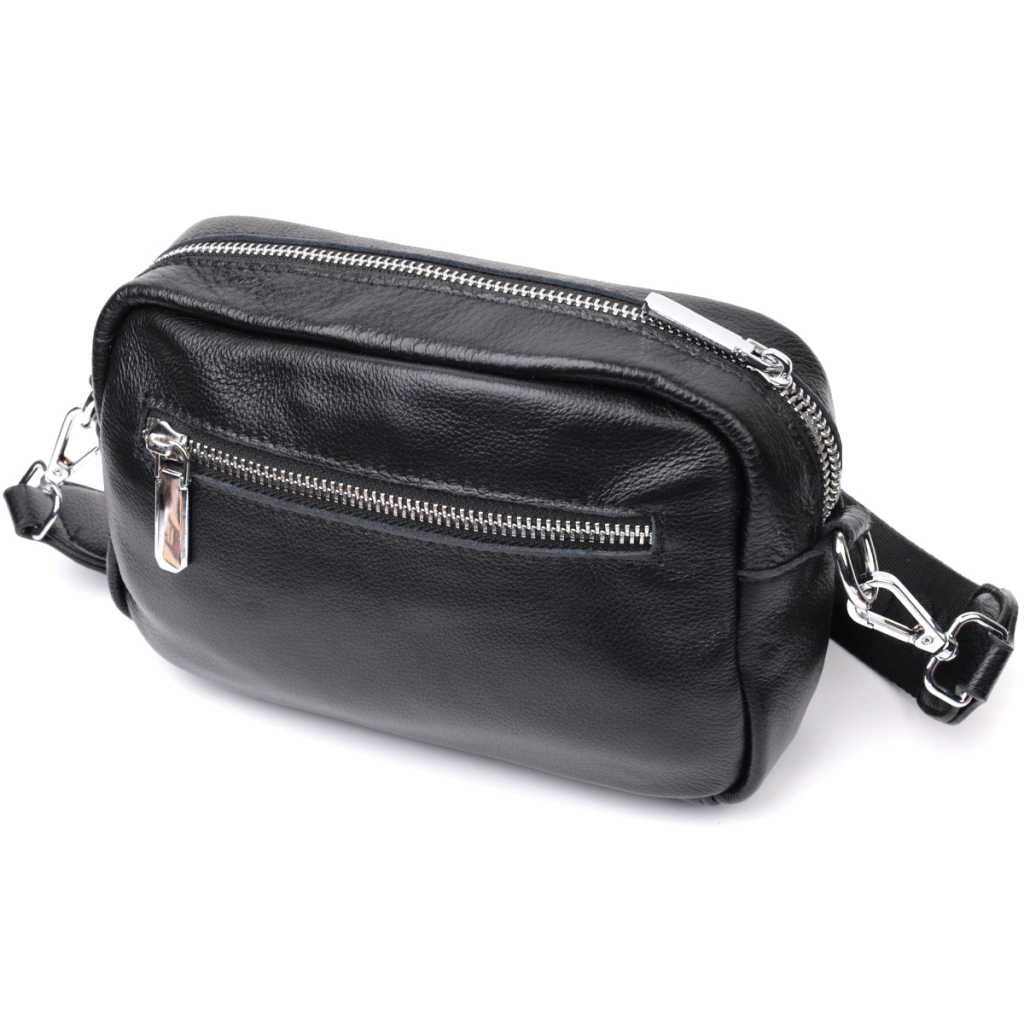 Сумка Vintage Жіноча з натуральної м'якої шкіри Чорна (22436) - зображення 2