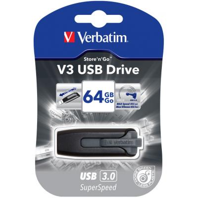 USB флеш накопичувач Verbatim 64GB Store 'n' Go Grey USB 3.0 (49174) - зображення 5