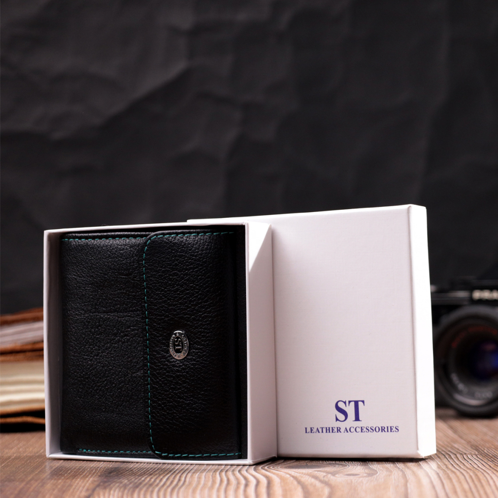 Гаманець ST Leather З натуральної шкіри Чорний (19500) - зображення 10