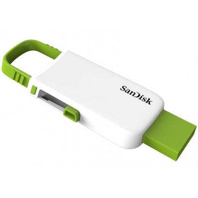 USB флеш накопичувач SanDisk 16GB Cruzer U White/Green USB 2.0 (SDCZ59-016G-B35WG) - зображення 3