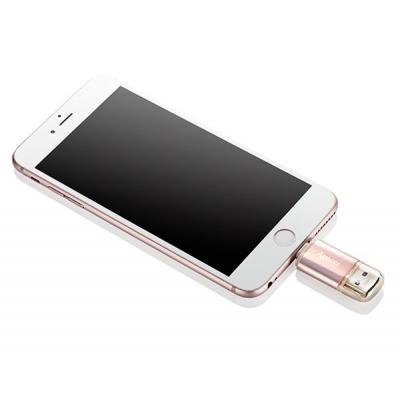 USB флеш накопичувач Apacer 16GB AH190 Rose Gold USB 3.1/Lightning (AP16GAH190H-1) - зображення 5