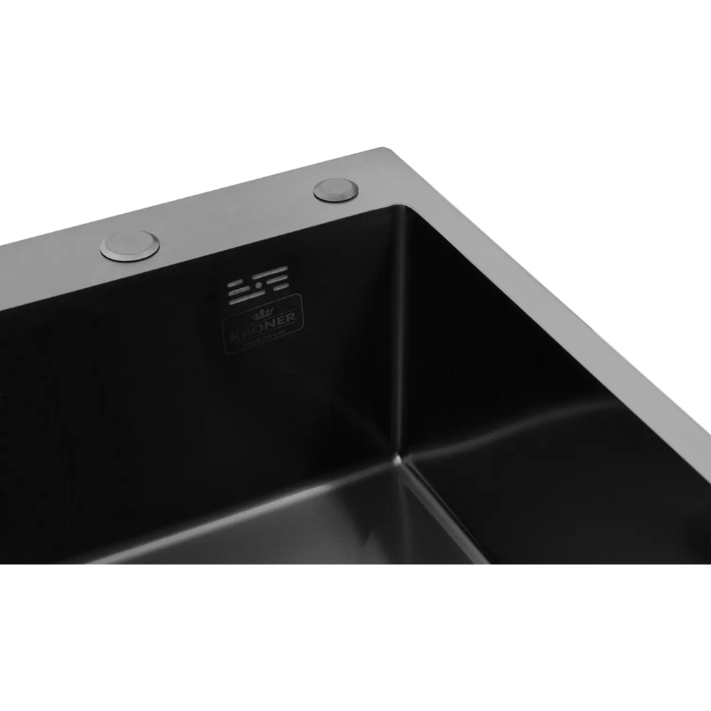 Мийка кухонна Kroner Schwarze-6350RHMPVD (CV031323) - зображення 6