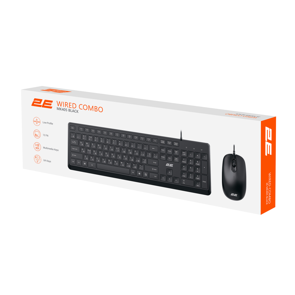 Комплект 2E MK405 USB UA Black (2E-MK405UBK) - зображення 7