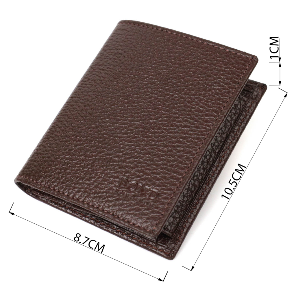 Гаманець Bond Accessories З натуральної шкіри Коричневий (21993) - зображення 3