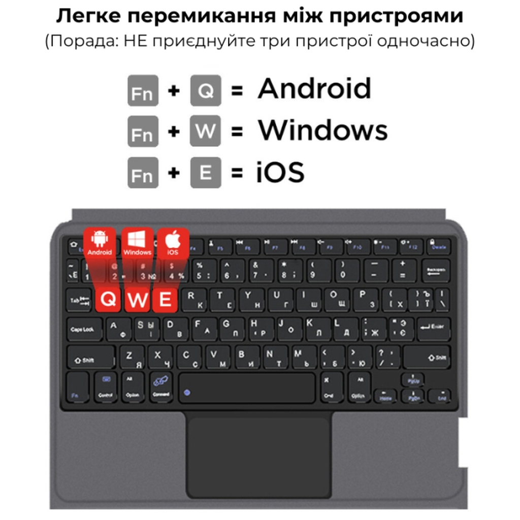 Чохол до планшета AirOn Premium iPad Pro 13 2024 + keyboard (4822352781231) - изображение 12