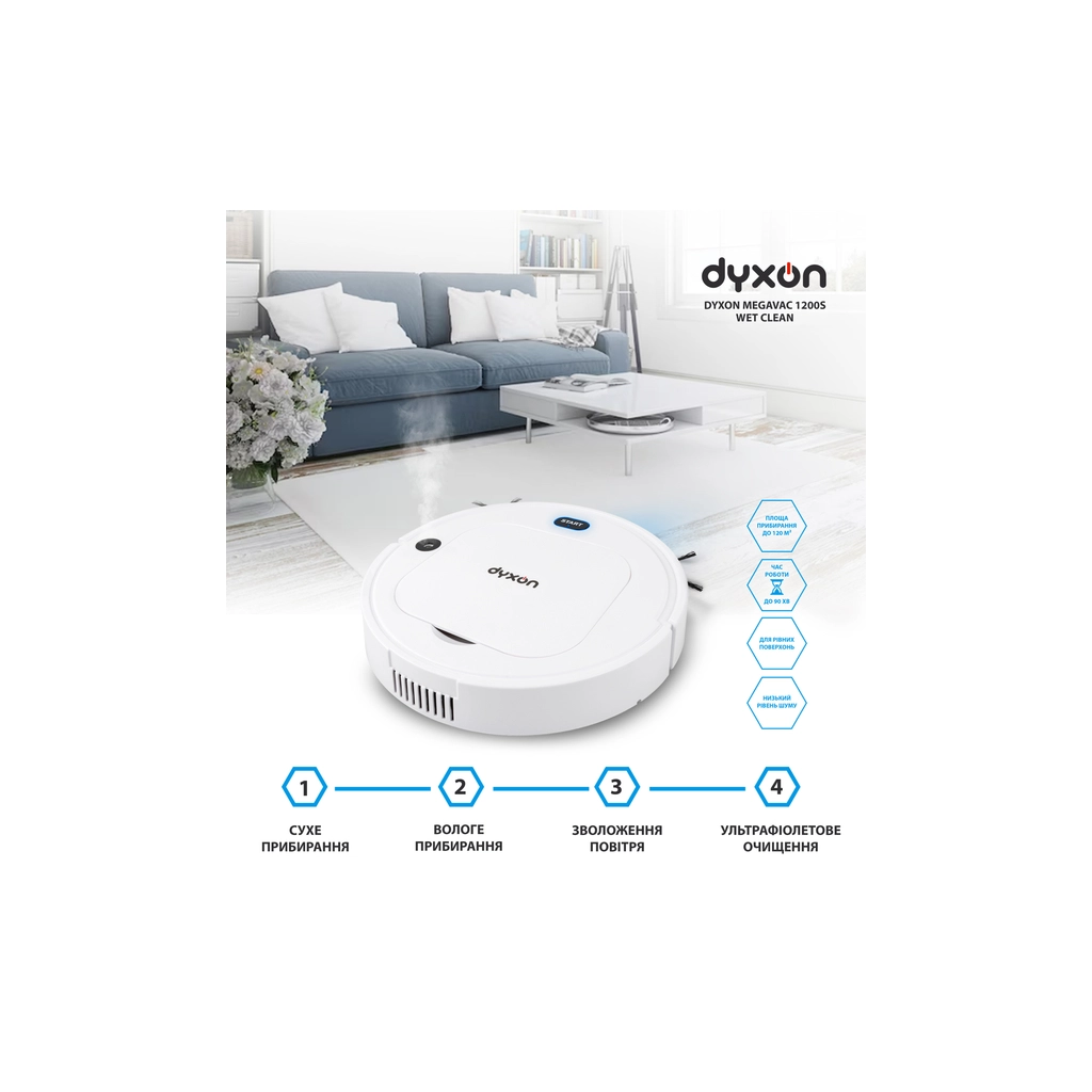 Пилосос DYXON MEGAVAC 1200S Wet Clean Whi (DXNVCMGVC1200SW) - зображення 7