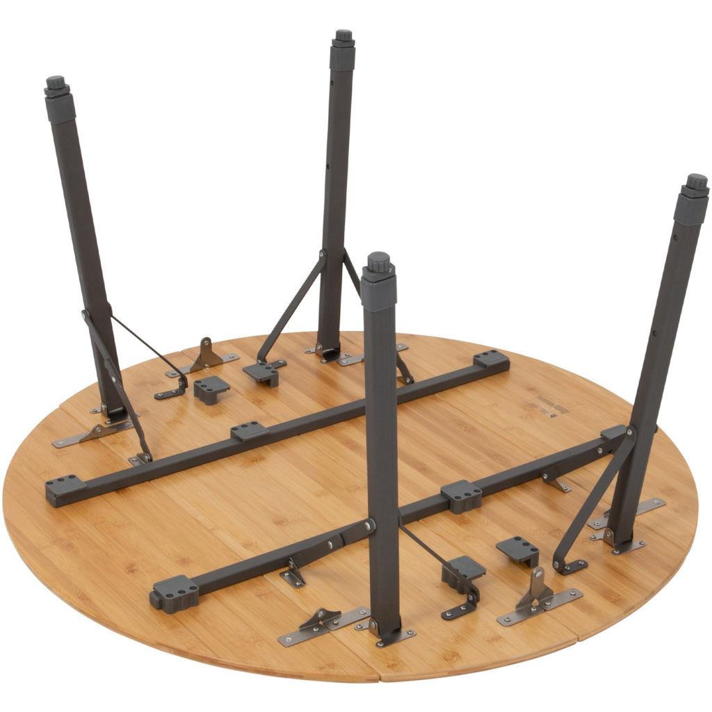 Туристичний стіл Bo-Camp Poundbury Круглий 90 x 90 cm Коричневий (1404656) - зображення 8