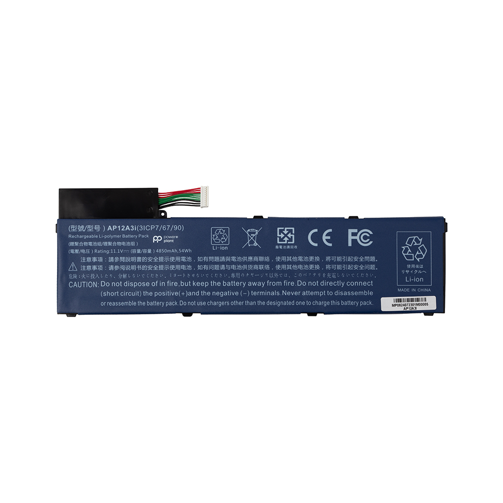 Акумулятор до ноутбука ACER Aspire M5-581T (AP12A3i) 11.1V 4850mAh PowerPlant (NB410743) - зображення 1