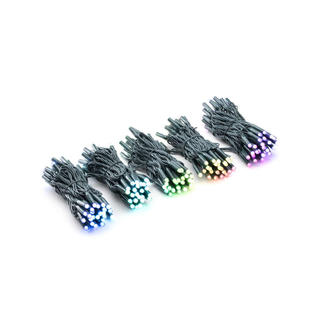 Гірлянда Twinkly PRO Smart LED Curtain RGB 250, AWG22, IP65, зелений (TWP-CU-CA-05X50STP-G) - зображення 3