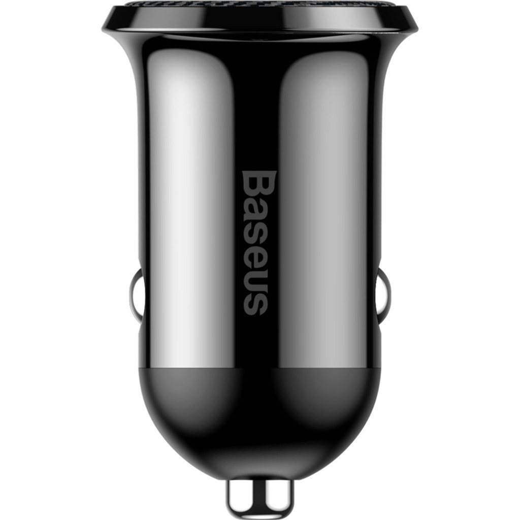 Зарядний пристрій Baseus Grain Pro Car Charger (Dual USB 4.8A ) USB Black (CCALLP-01) - зображення 3