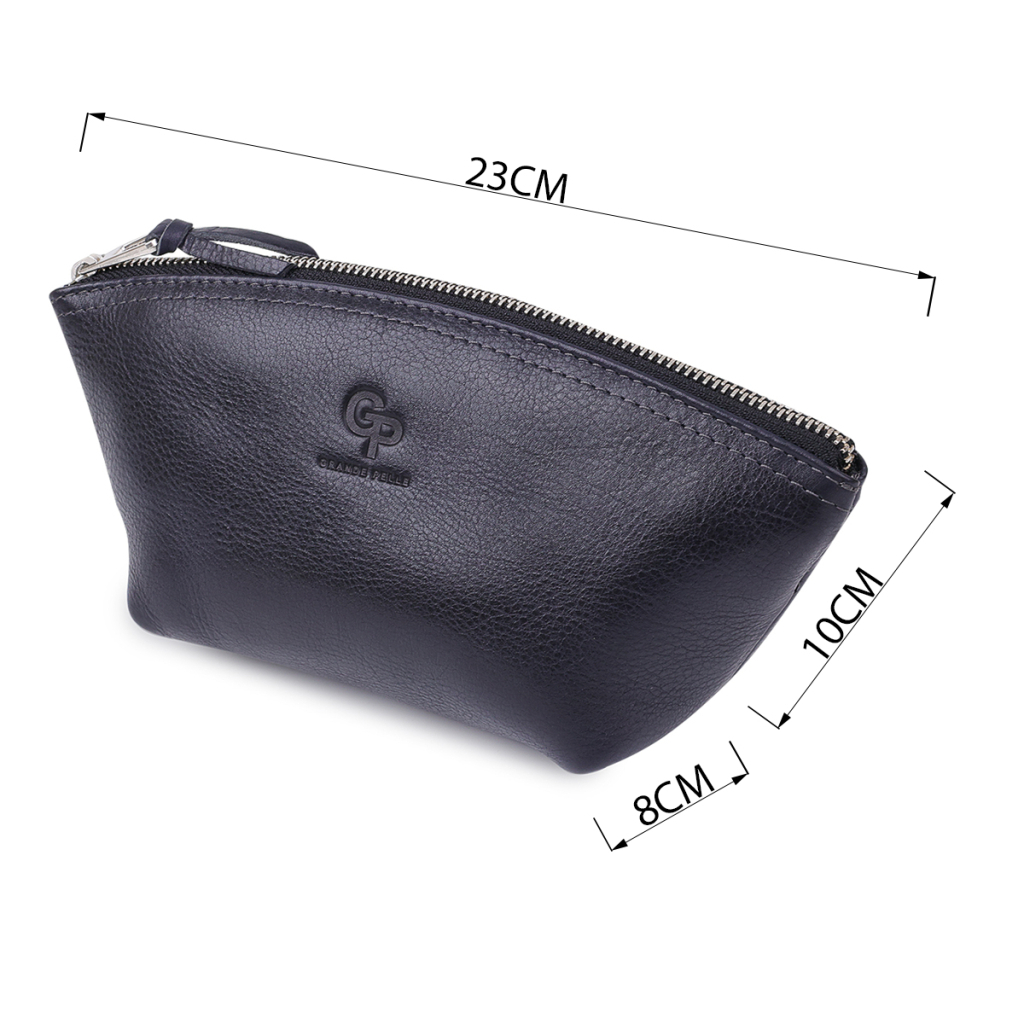 Косметичка Grande Pelle Шкіряна Чорна (11570) - зображення 3