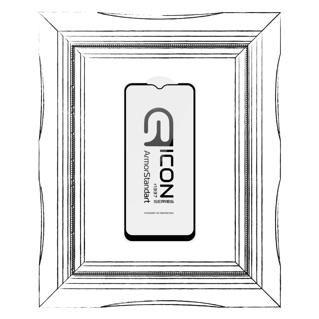 Скло захисне Armorstandart Icon Xiaomi Redmi A2 Black (ARM66572) - зображення 3