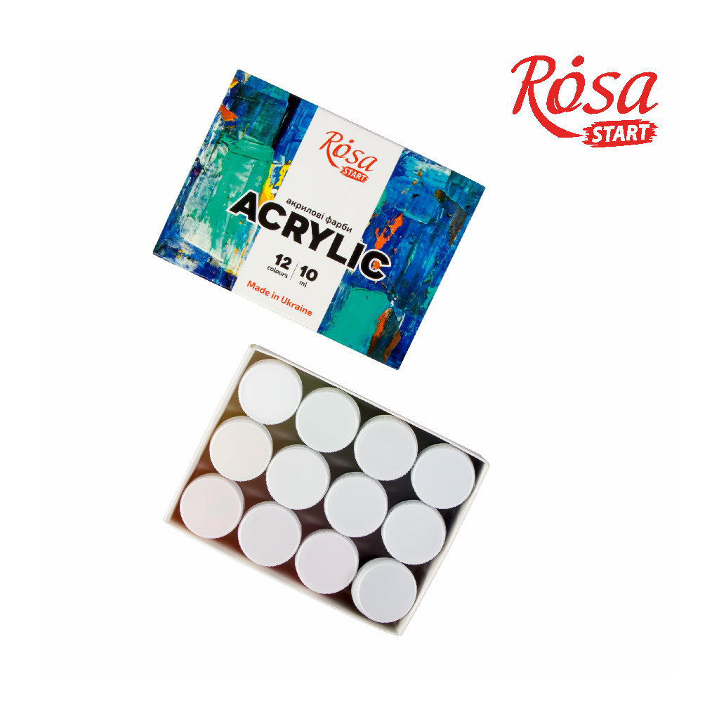 Акрилові фарби Rosa START COLOR 12 x10мл (4823098530985) - зображення 3