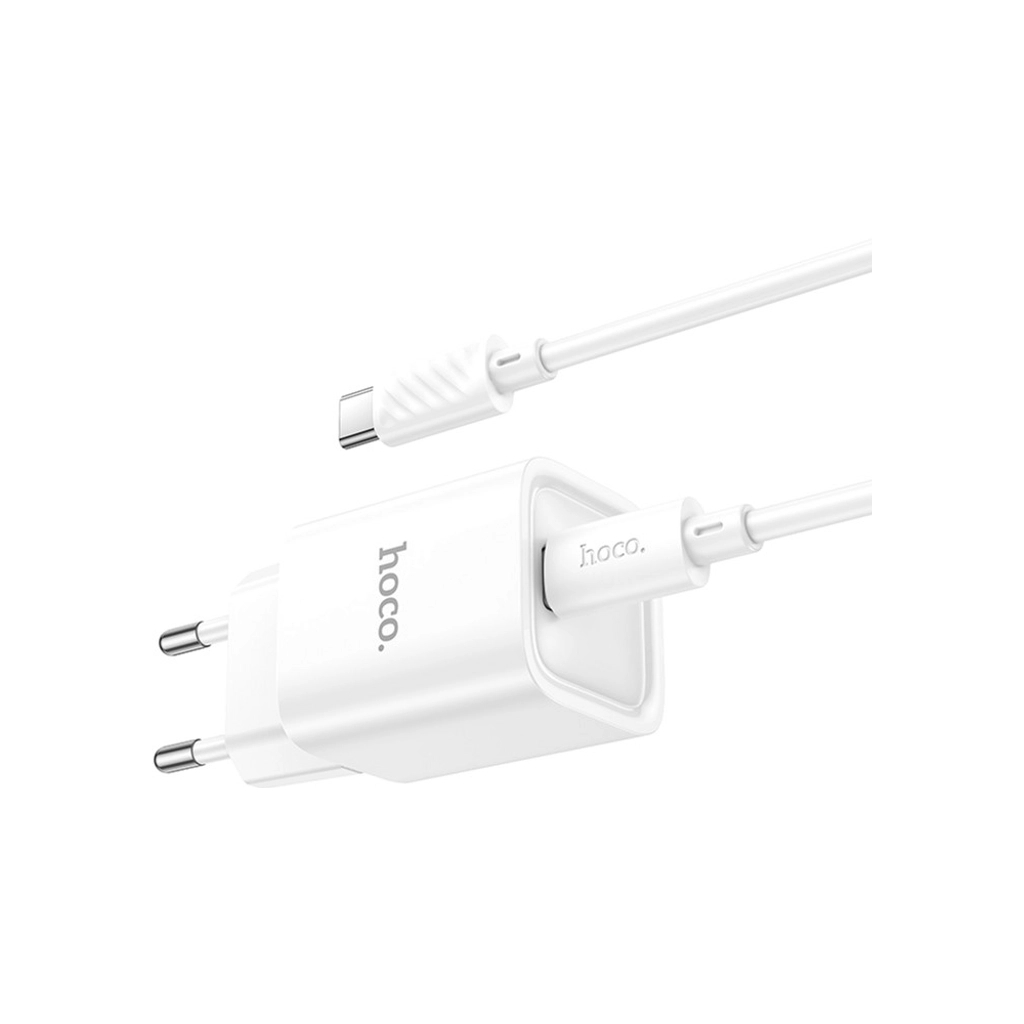 Зарядний пристрій HOCO C148A USB-C PD30W + cable USB-C to USB-C white (6942007630320) - зображення 3