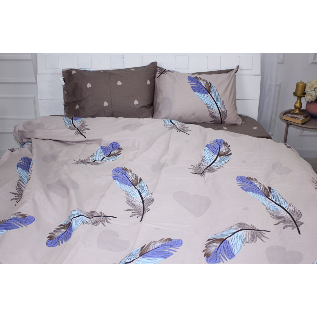 Постільна білизна MirSon Сатин 22-1310 Peacock feathers 110 х 140 (2200004342337) - зображення 2