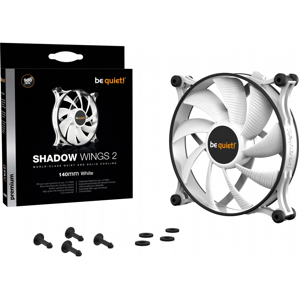 Кулер до корпусу Be quiet! SHADOW WINGS 2 White (BL090) - зображення 5