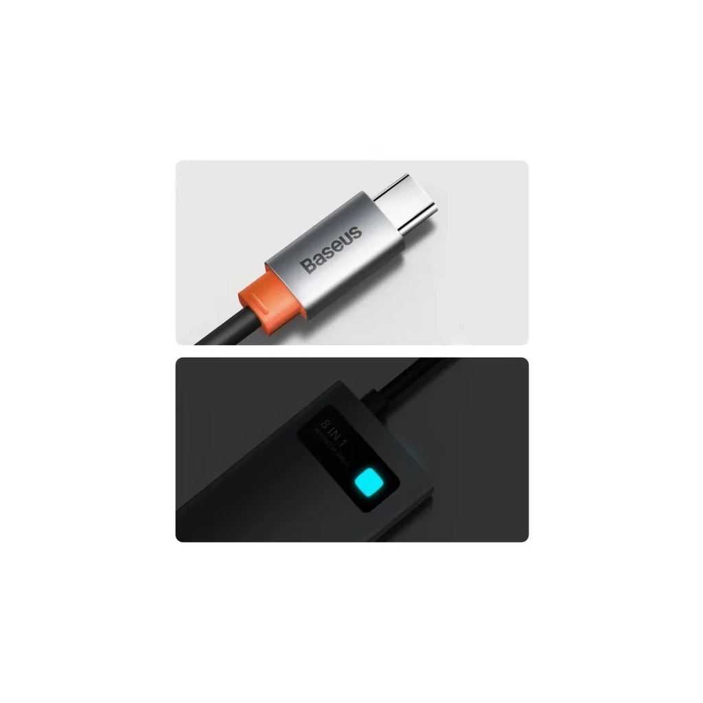 Концентратор Baseus USB-C 8-in-1 (CAHUB-CV0G) - зображення 5