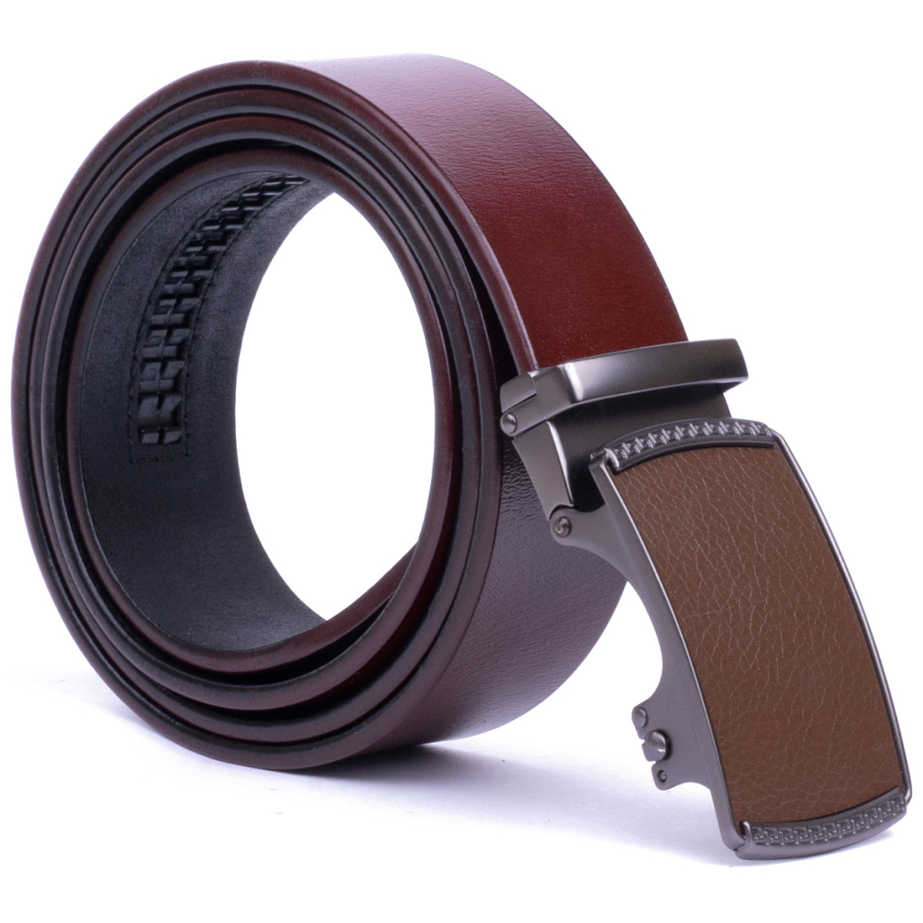 Ремінь Vintage Чоловічий з пряжкою-автомат Коричневий (20339) - зображення 2