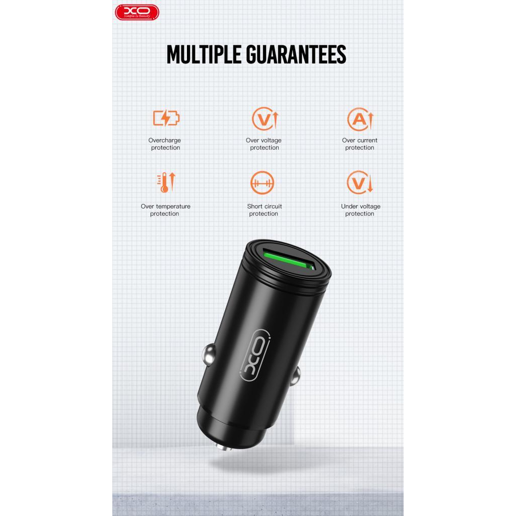 Зарядний пристрій XO USB QC3.0 black (CC39-BK) - зображення 5