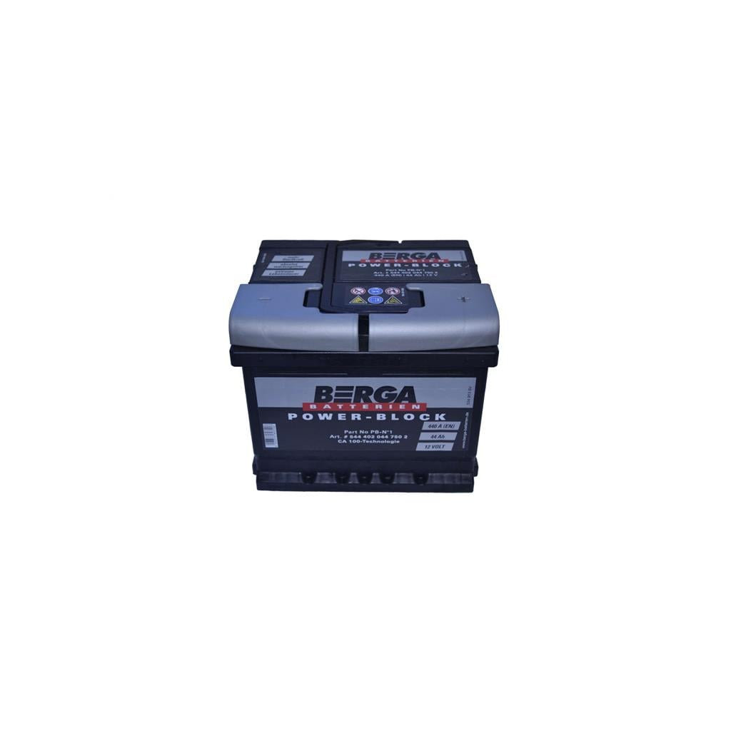 Акумулятор автомобільний Berga Power Block 44Ah Н Ев (-/+) (440EN) (5444020447502) - зображення 1