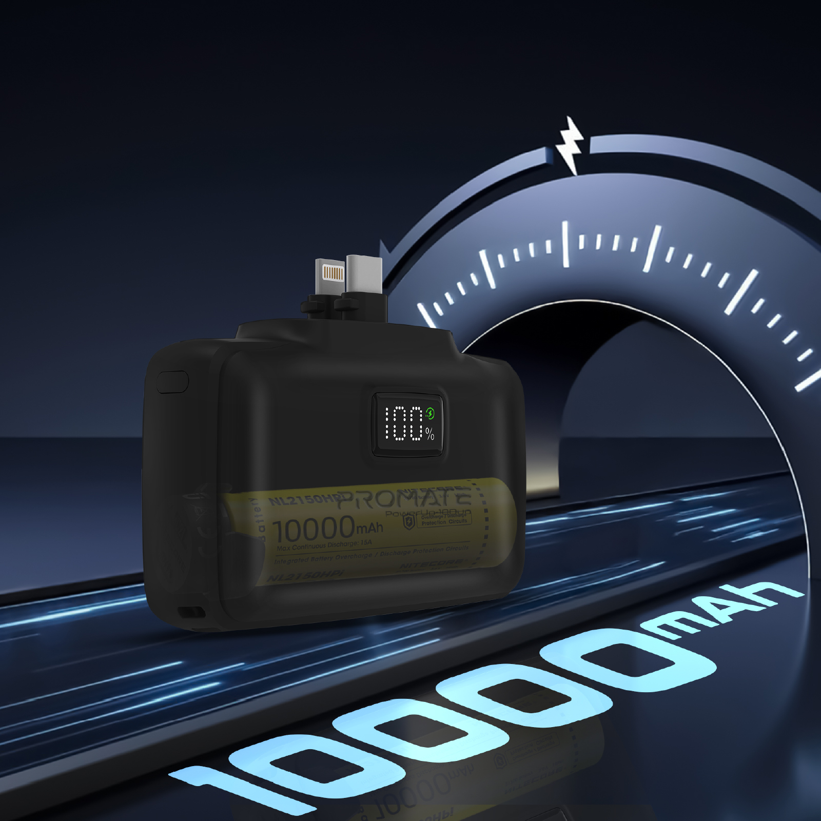 Універсальна мобільна батарея Promate PowerUp-10Duo 10000mAh 20W Black - изображение 2