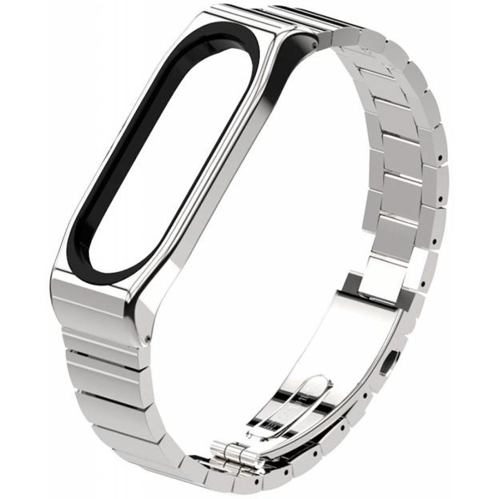 Ремінець до фітнес браслета XoKo Metal Premium для Mi Band 3/4 Silver (XK-XM-SB-SLR) - зображення 1