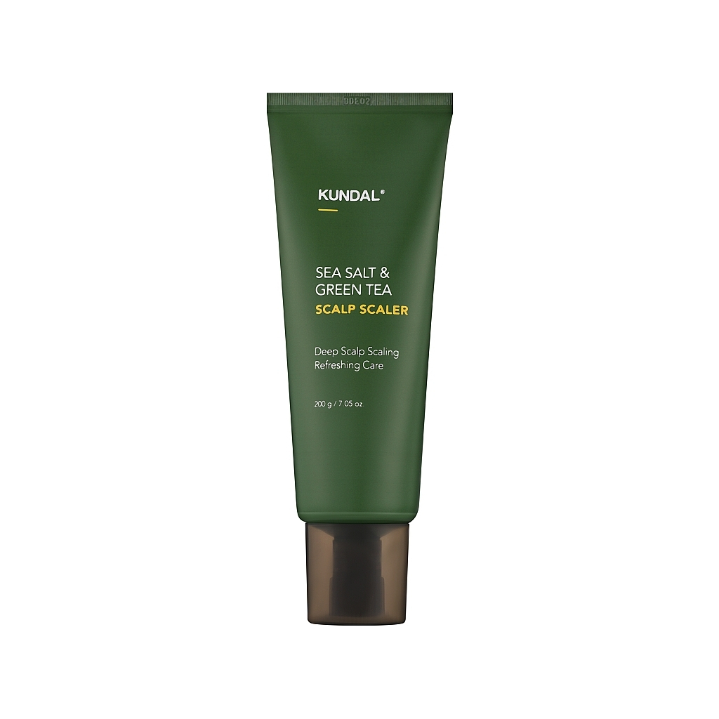 Скраб для шкіри голови Kundal Sea Salt & Green Tea Scalp Scaler Herb Mint 200 г (8809809420659) - изображение 2