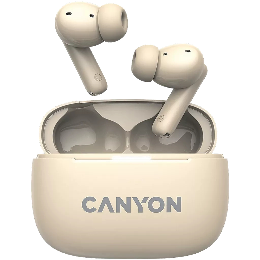 Навушники Canyon TWS-10 OnGo ANC ENC Beige (CNS-TWS10BG) - зображення 1