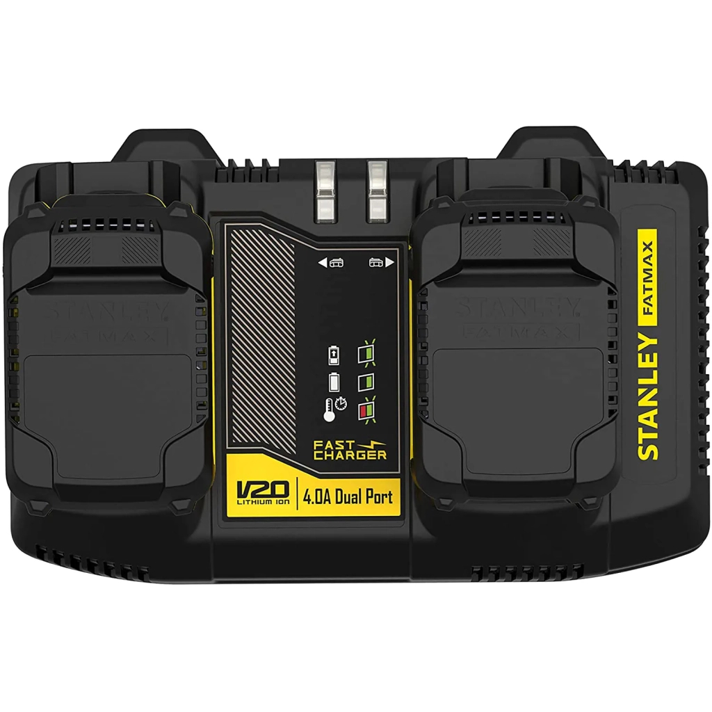 Зарядний пристрій для акумуляторів інструменту Stanley на 2 акумулятори, 20V, вихідний струм 4A (SFMCB24) - изображение 1