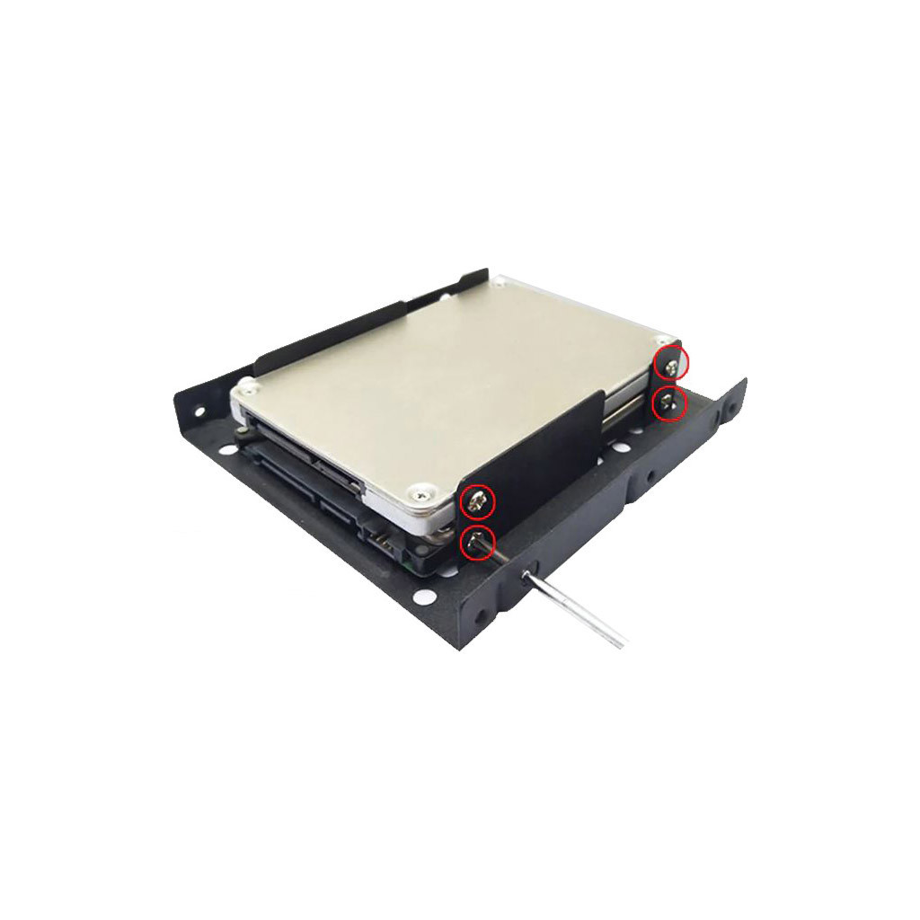 Фрейм-перехідник Maiwo 2x2.5" HDD/SSD 3.5" (K11) - зображення 4
