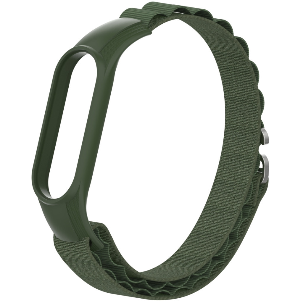 Ремінець до фітнес браслета Armorstandart AlpinaStyle Band для Xiaomi Mi Band 7/6/5/4 Green (ARM64988) - изображение 1