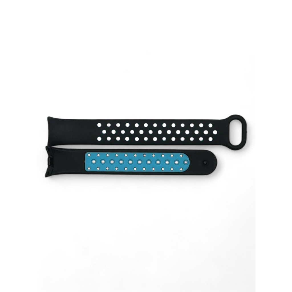 Ремінець до фітнес браслета BeCover Vents Style для Xiaomi Mi Smart Band 10 Black-Blue (713627) - зображення 7