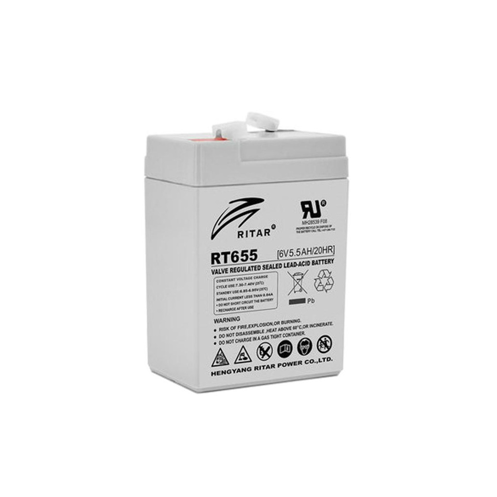 Батарея до ДБЖ Ritar AGM 6V-5Ah (RT655) - зображення 1