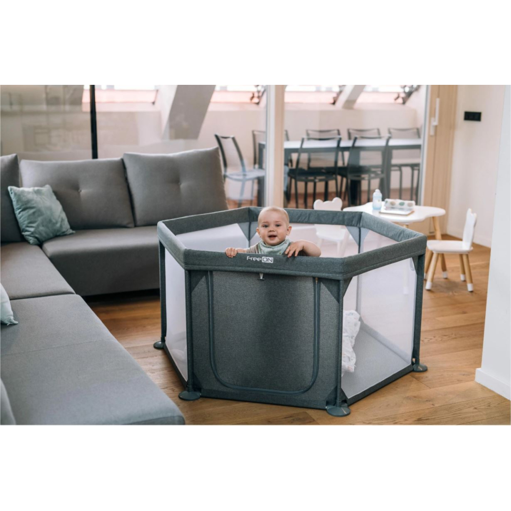 Дитячий манеж FreeON HEXAGON Grey (44459) - зображення 3
