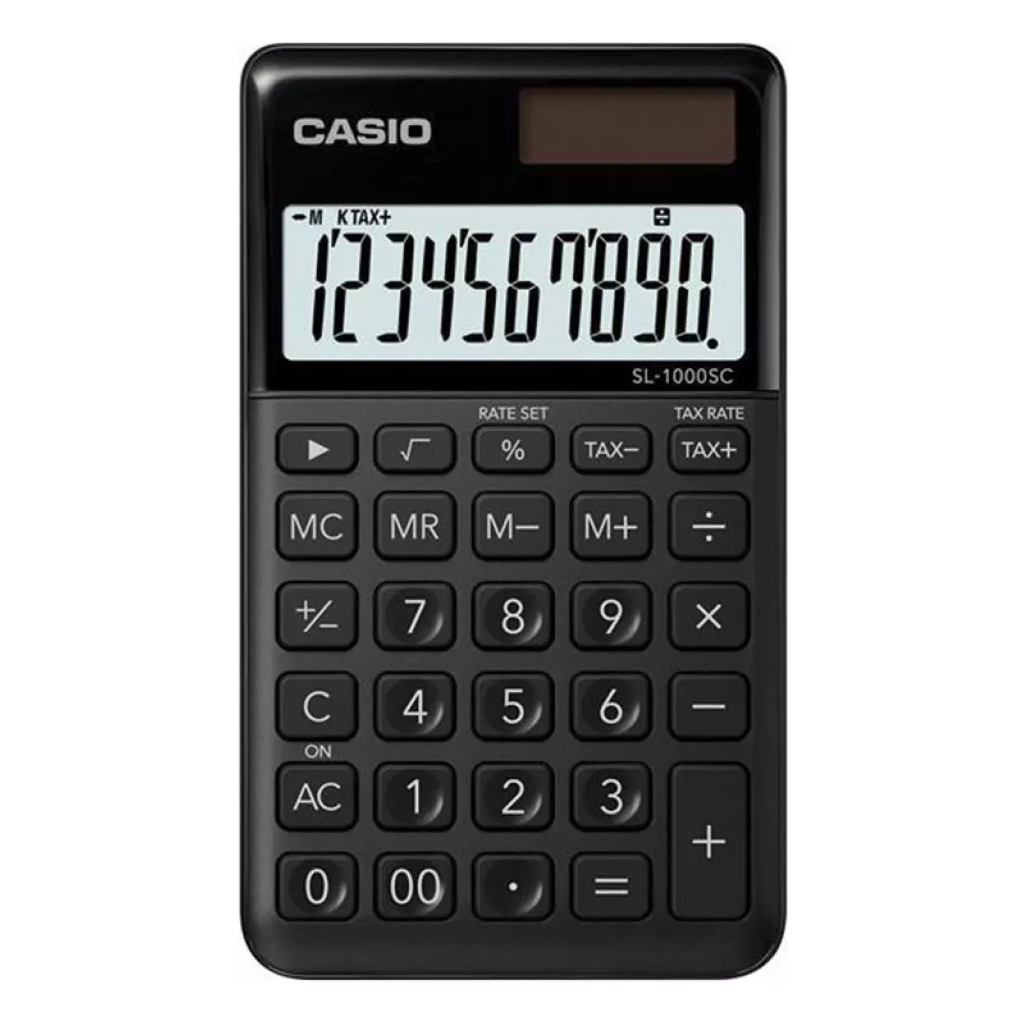 Калькулятор Casio SL-1000SC-BK-W-EP, чорний (CALC-CAS-SL-1000SC-B) - изображение 1