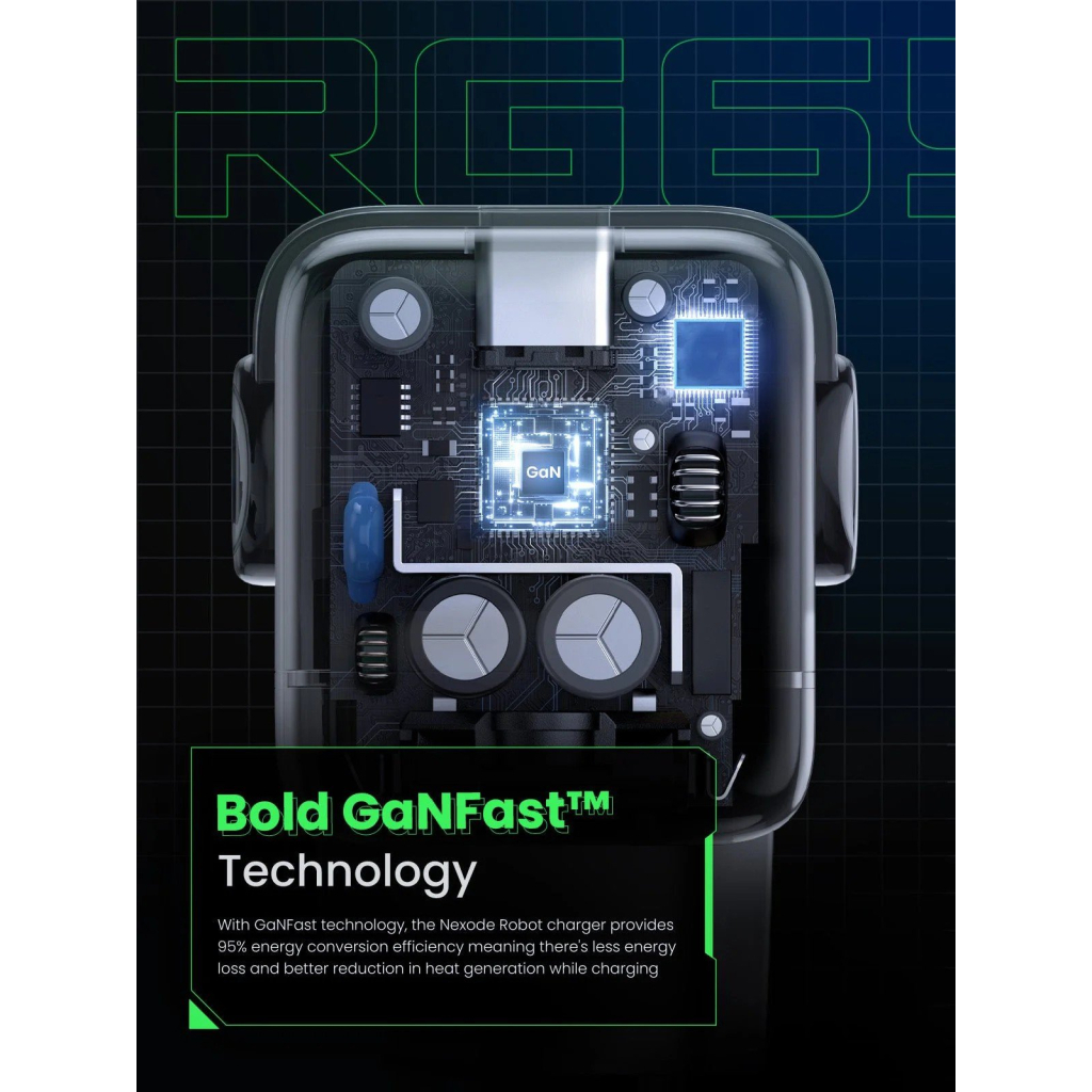 Зарядний пристрій Ugreen 1xUSB + 2xUSB-C 65W GaN CD361 gray (25685B) - изображение 6