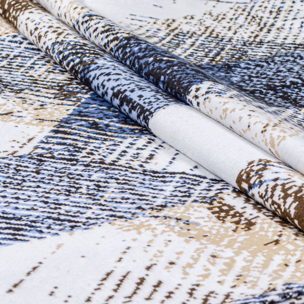 Постільна білизна Home Line Синя графіка фланель євро (178685) - зображення 3