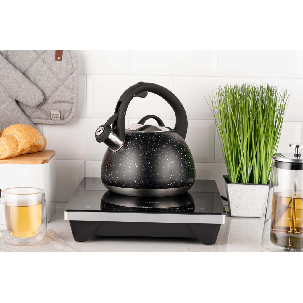 Чайник Ardesto Gemini 2.5 л Чорний Мармур (AR1957KS) - зображення 3
