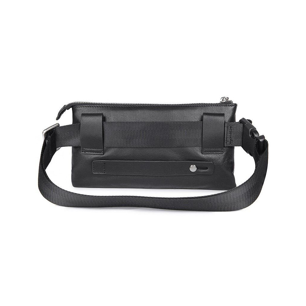 Сумка Vintage Поясна шкіряна Чорна (14953) - зображення 8