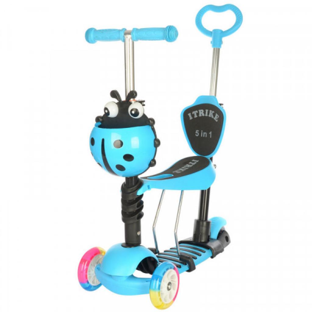 Самокат iTrike Maxi 5 в 1 Блакитний (JR 3-026-C blue) - зображення 1