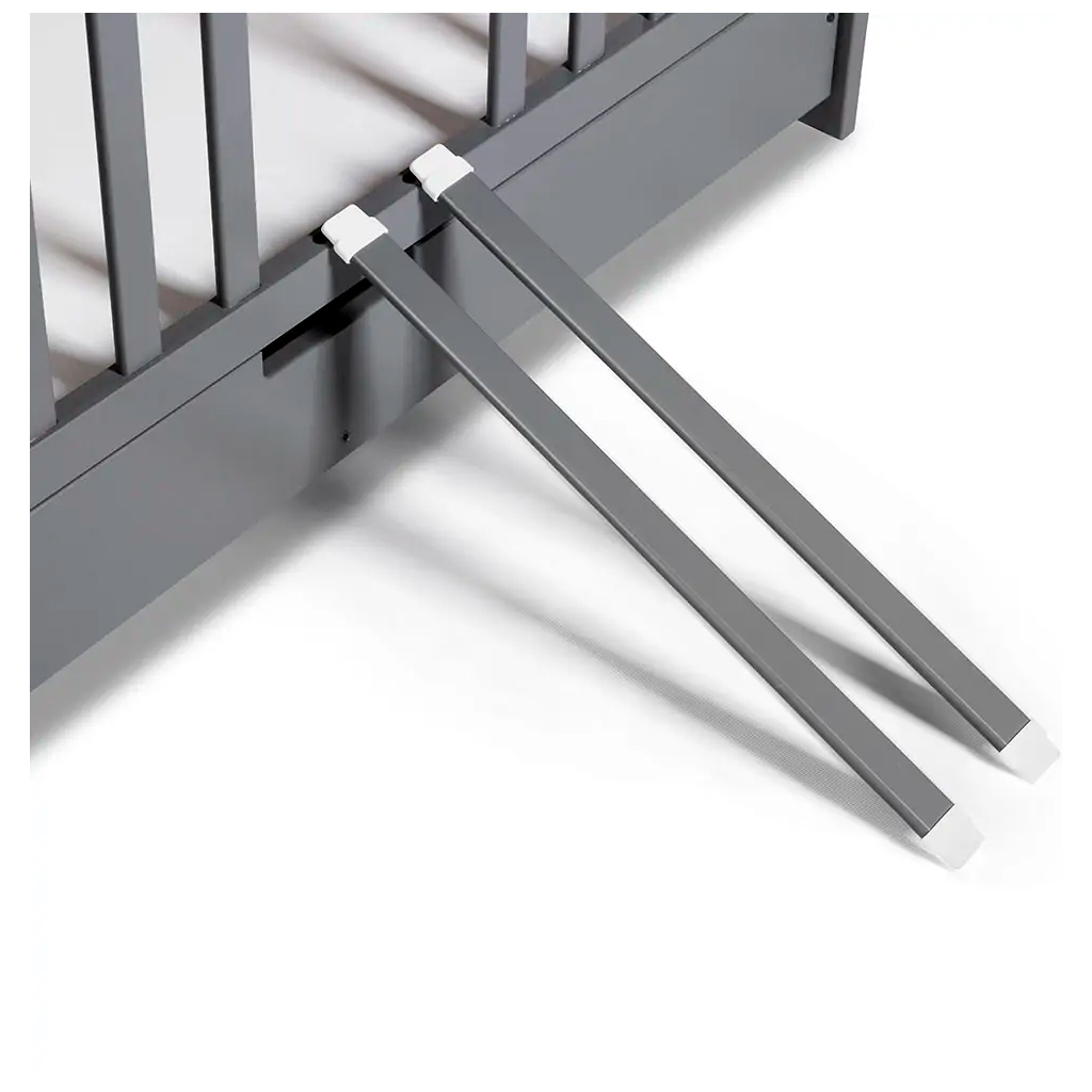 Ліжечко Klups Iwo з шухлядою та перегородкою 120 х 60 см Графітове (IWO1) - зображення 6