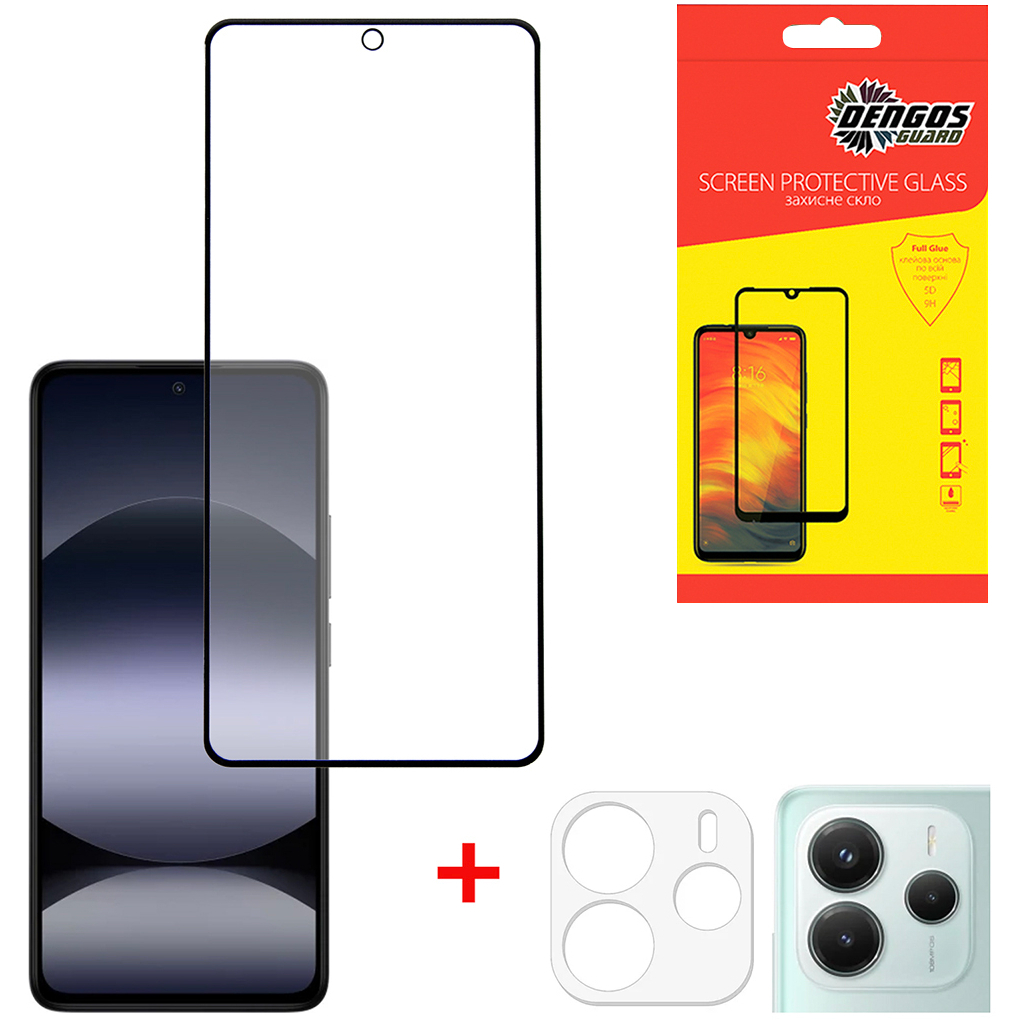 Скло захисне Dengos Xiaomi Redmi Note 14 4G/5G Kit (DG-TGSCP-08) - зображення 1