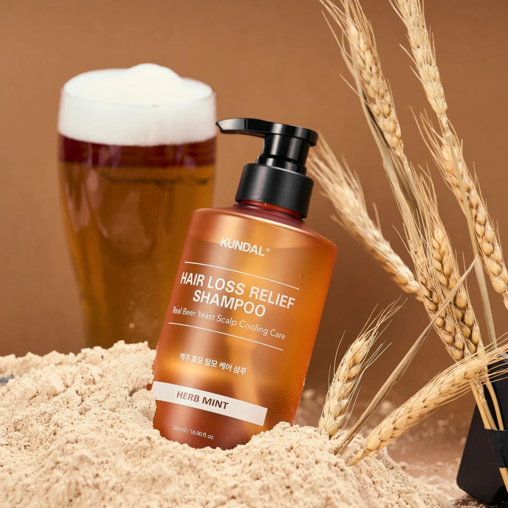 Шампунь Kundal Beer Yeast Hair Loss Relief Shampoo Herb Mint 500 мл (8809693257379) - зображення 2