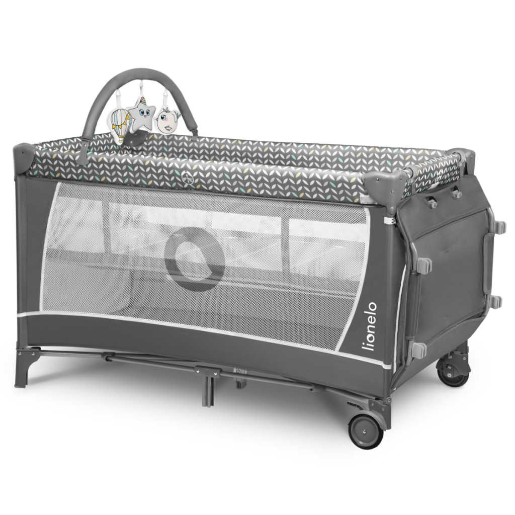 Дитячий манеж Lionelo Flower Grey Scandi (LO-FLOWER GREY SCANDI) - изображение 3